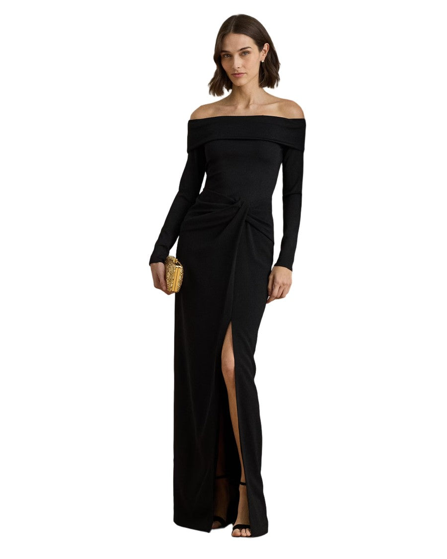 Lauren Ralph Lauren Sakaris Long Sleeve Gown With Knit Bodice