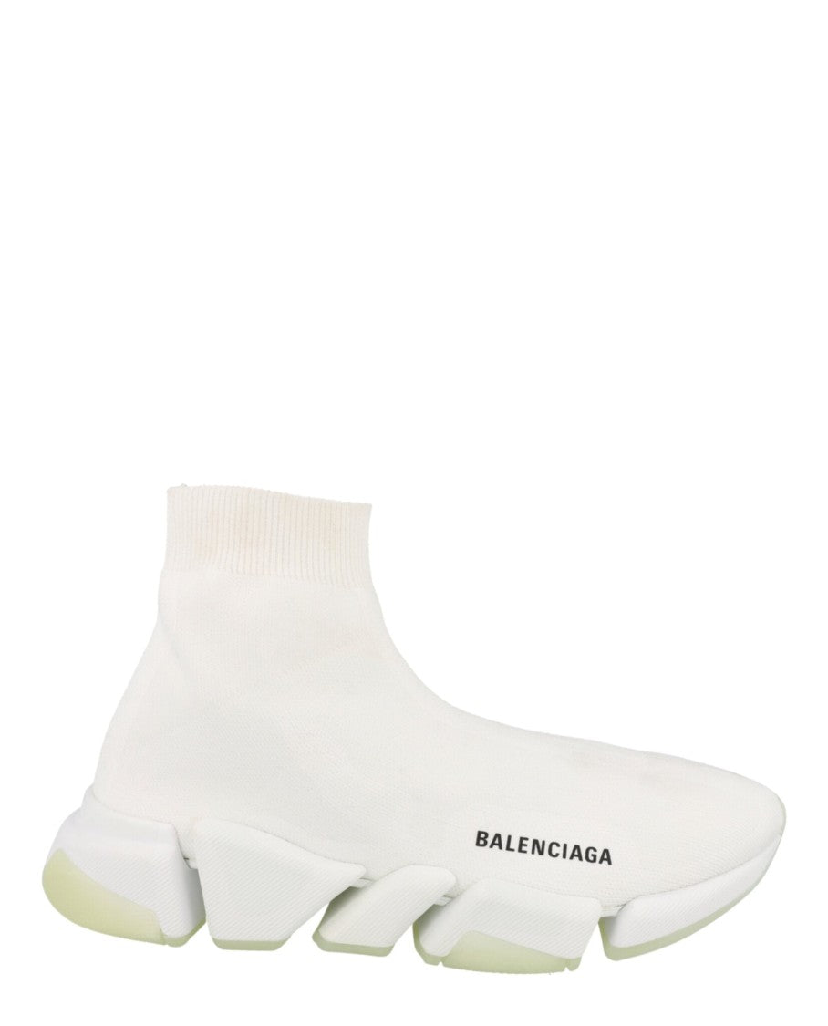 Balenciaga Sock-Style Knit Sneakers With Ribbed Detail