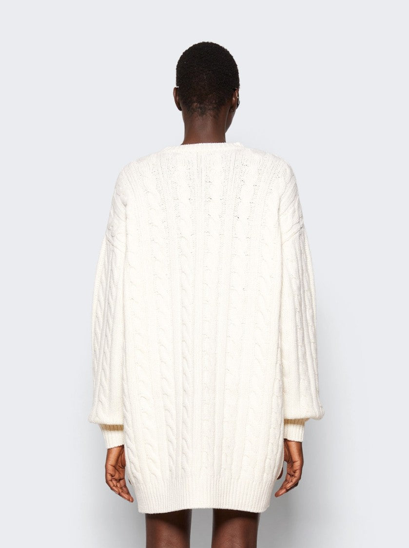 Alexander Wang Cable Pullover Dress Ivory