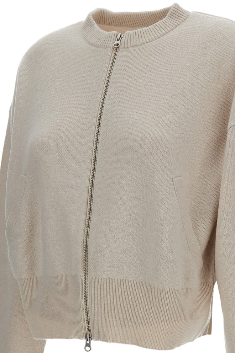 Extreme Cashmere Beige N.478 Xtra Fun Cashmere Zip Cardigan