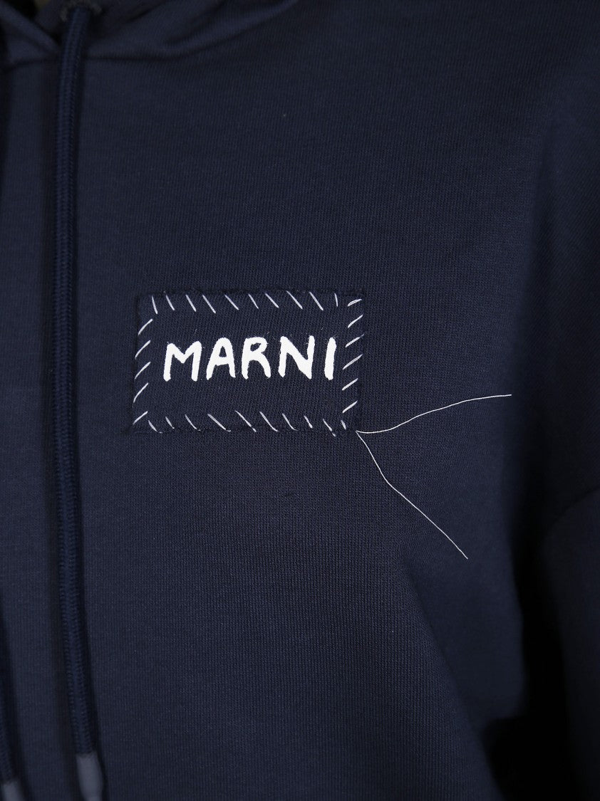 Marni Cropped Hoodie With Drawstring