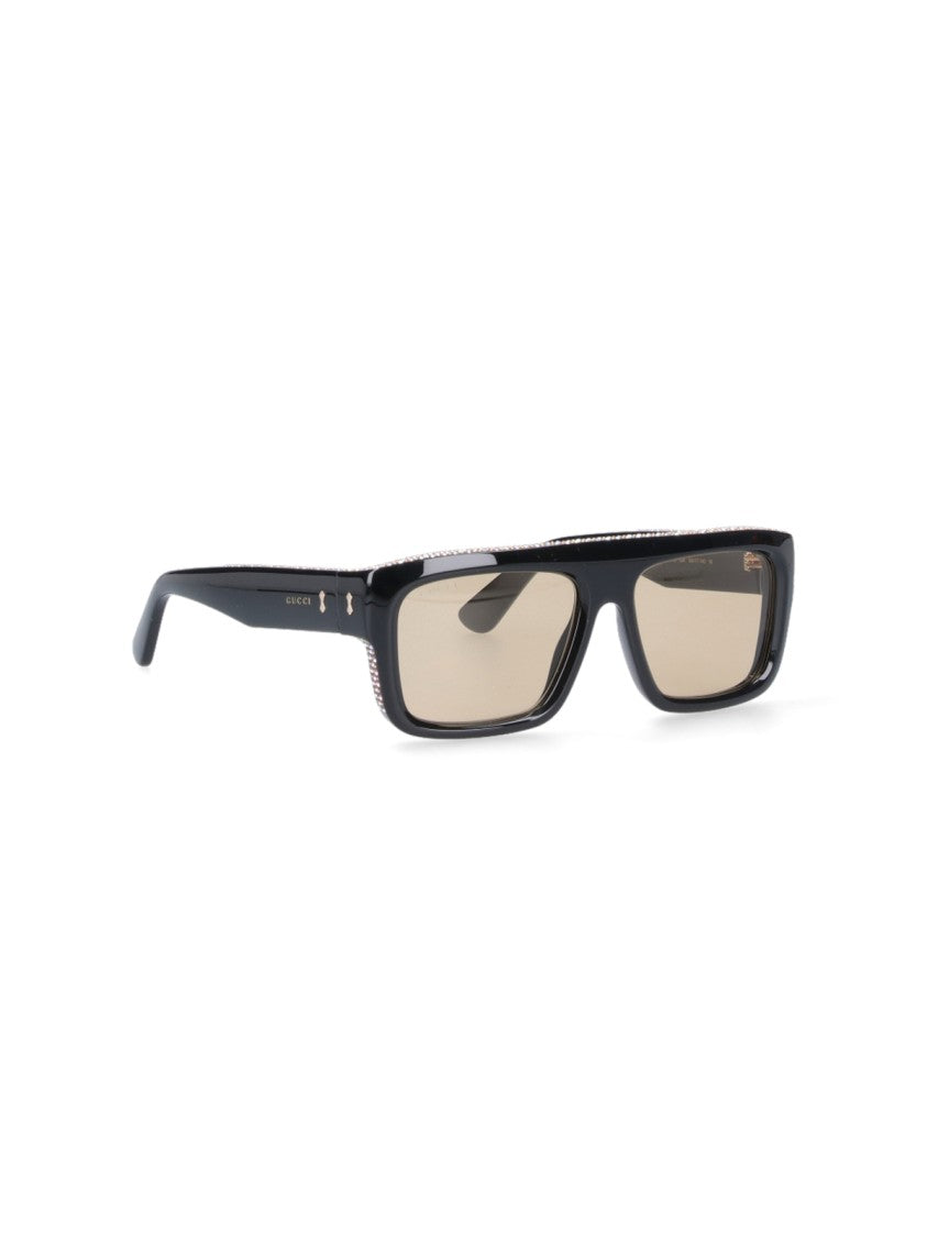 Gucci Rectangular Sunglasses – Black