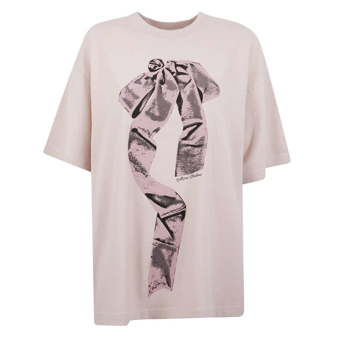 Acne Studios Bow Print Vintage Cotton T-Shirt