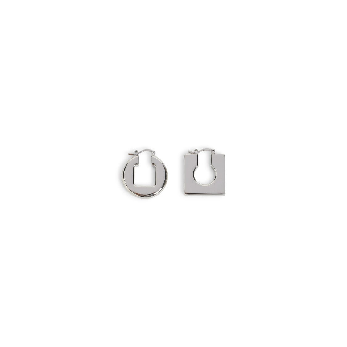 Jacquemus Les Boucles Rond Carré Silver
