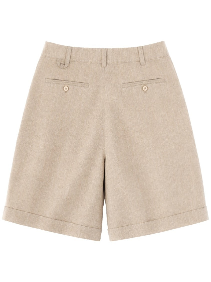 Jacquemus Pastro High-Waisted Pleated Tailored Shorts