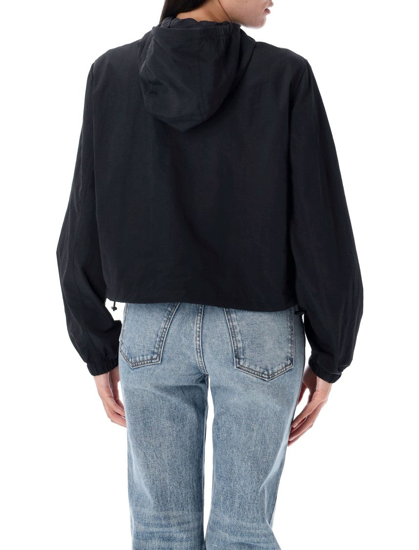 Burberry Cropped Black Jacket With Front Zipper