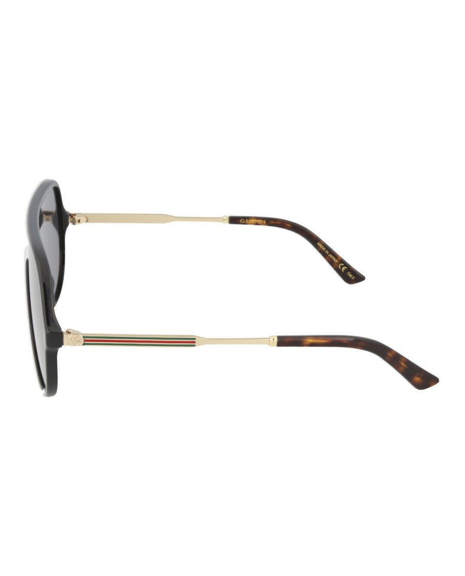 Gucci Shield-Frame Injection Wrap Sunglasses