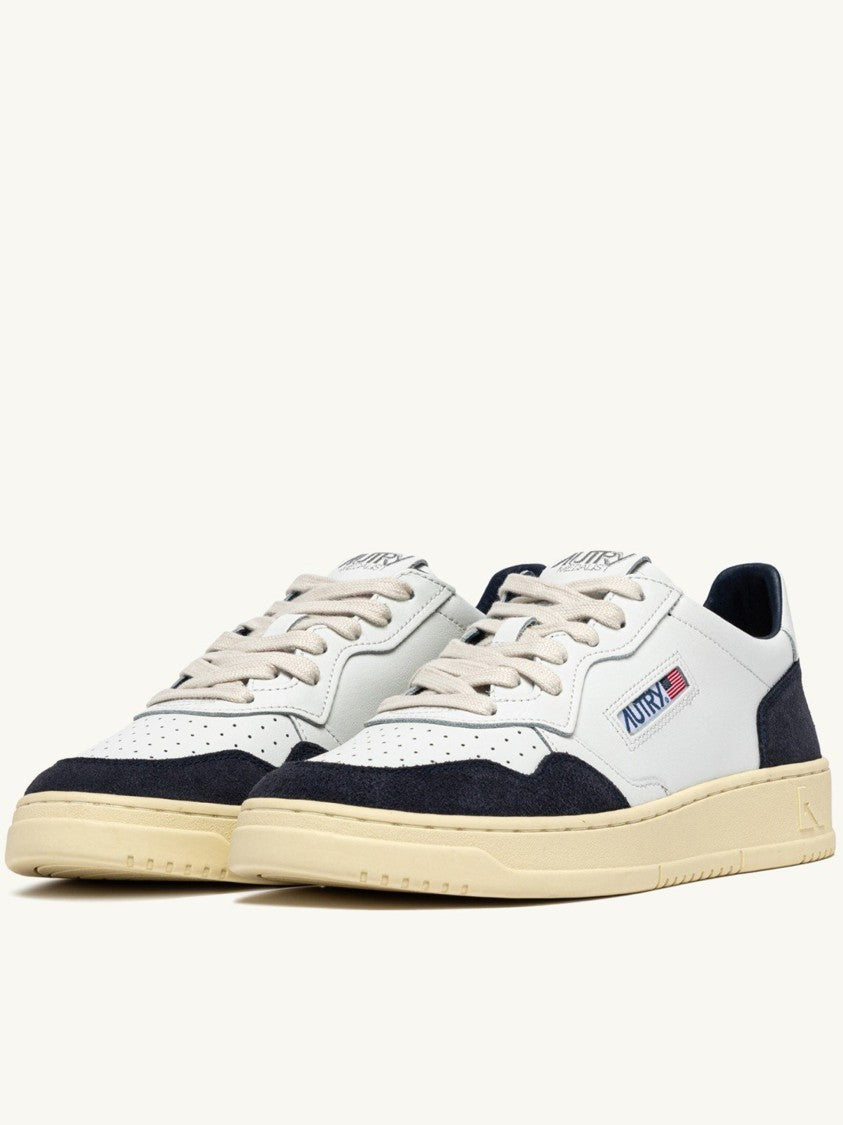 Autry White Medalist Low Suede Leather Sneakers