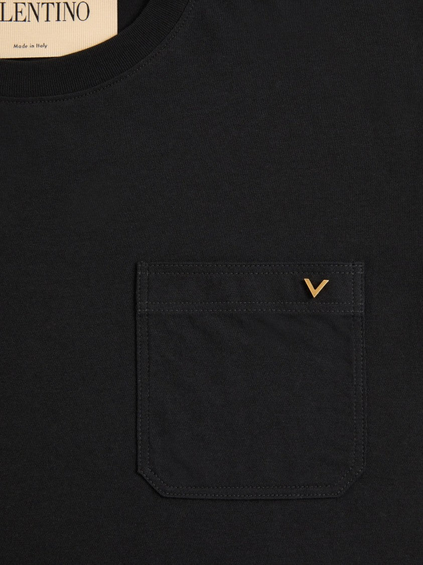 Valentino T-Shirt Jersey Vgold Minimalist T-Shirt