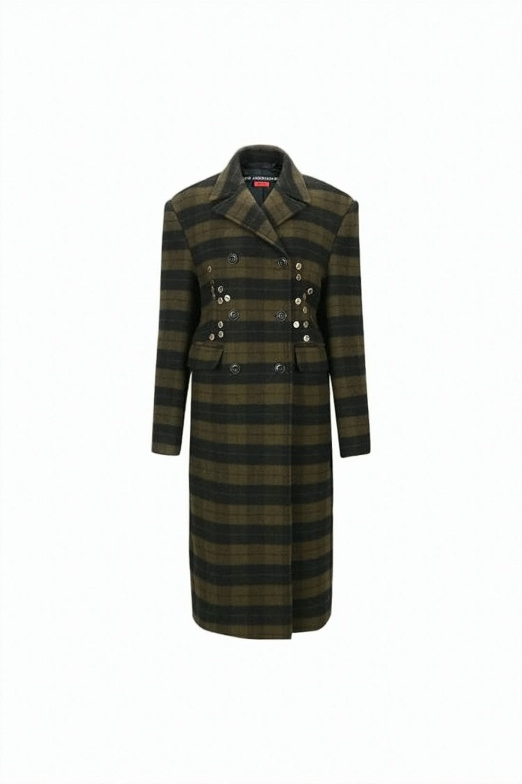 Burberry Mid-Length Tailored Plaid Trench Coat