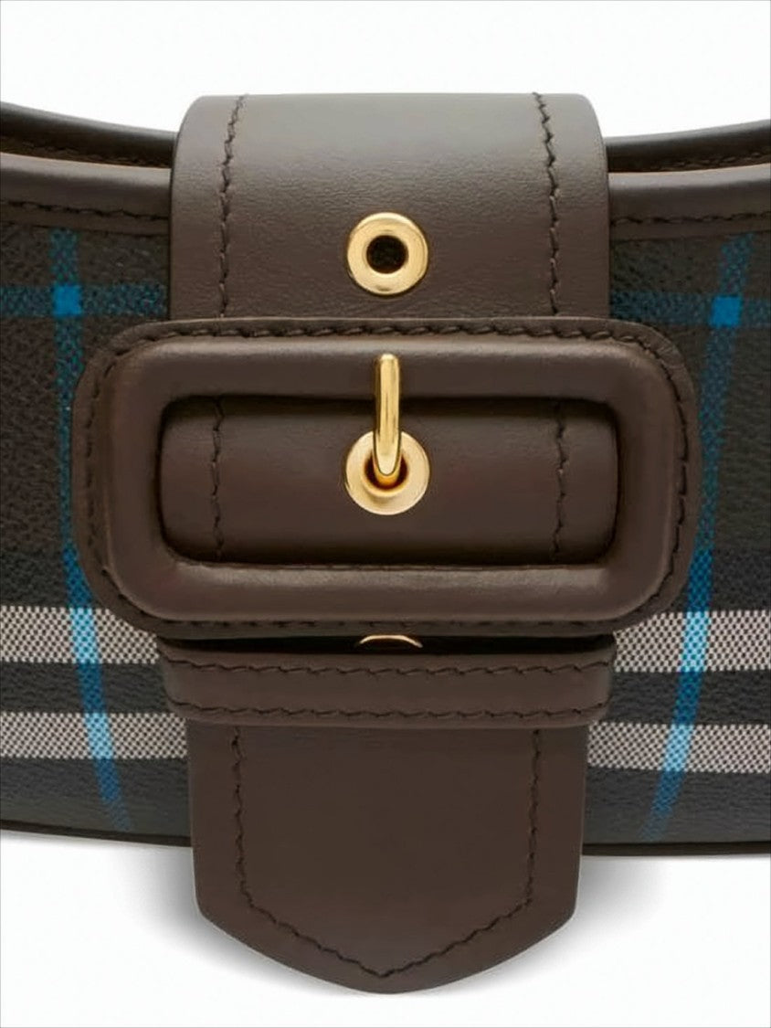 Burberry Structured Shoulder Bag With Classic Check Pattern