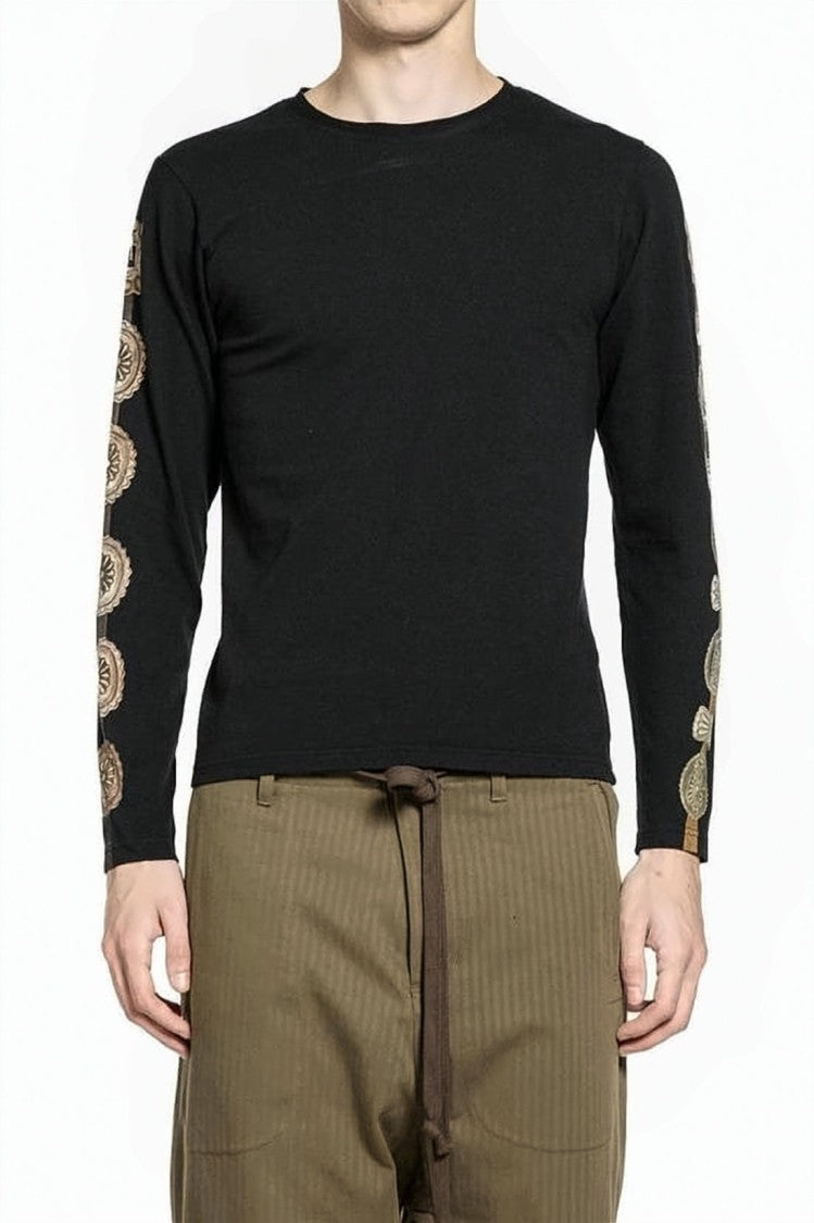 Kapital Intricate Patterned Black Long-Sleeve Shirt By Kapital