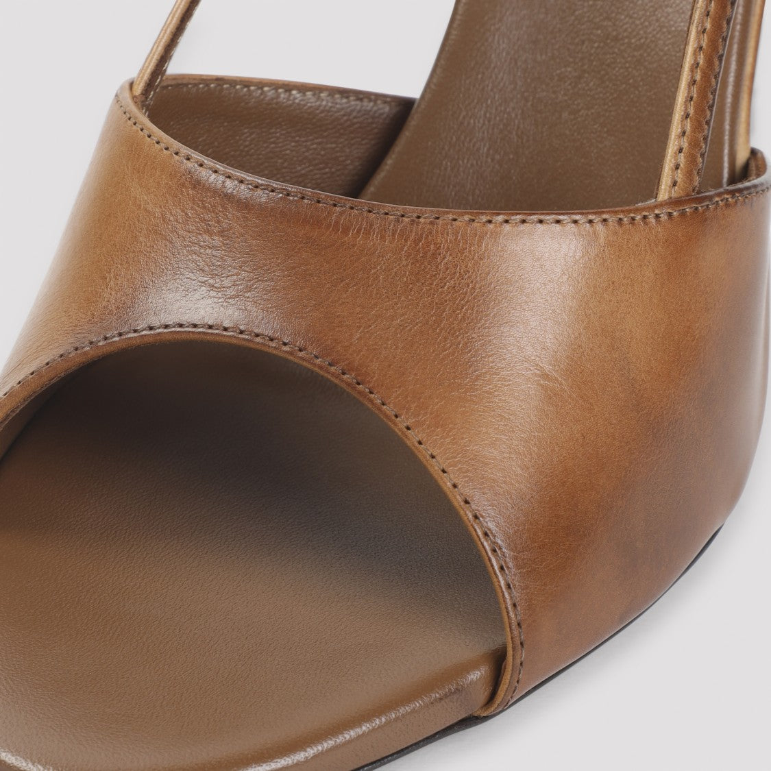 Miu Miu Brown Calf Leather Sandals