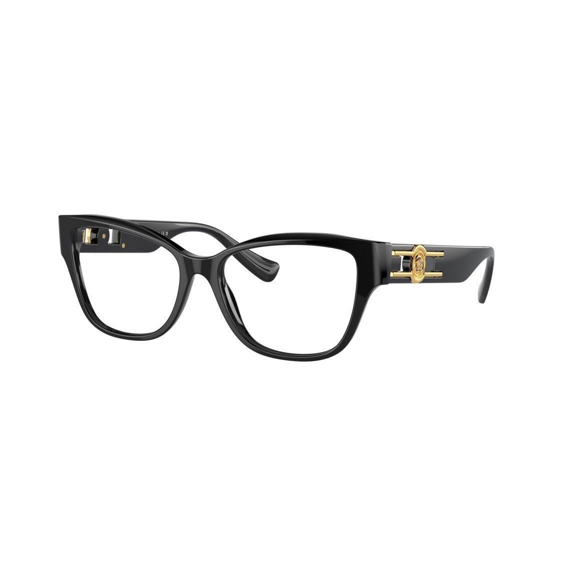 Versace 0Ve3347 Rectangular Black Acetate Sunglasses