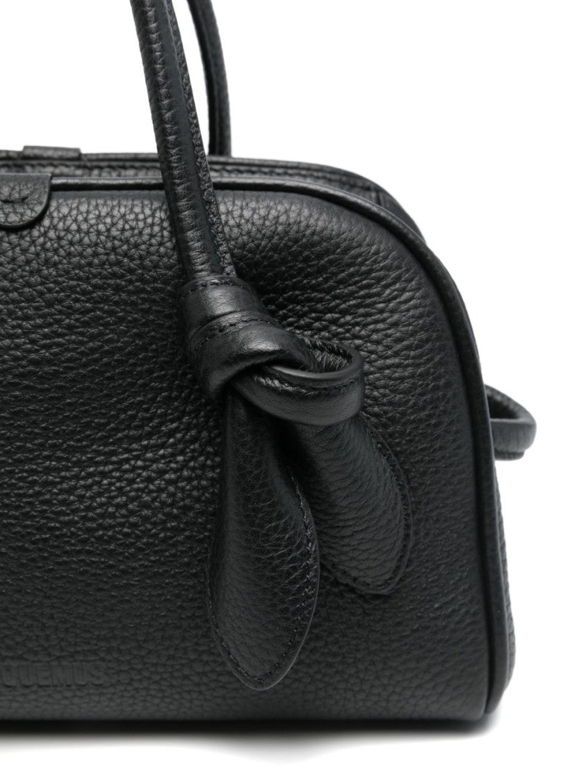 Jacquemus Sleek Black Silk And Nylon Bag With Elongated Silhouette