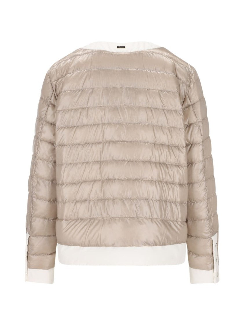 Herno Lightweight Quilted Jacket With Contrasting Trim