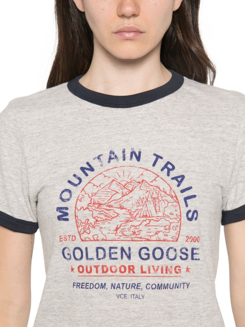 Golden Goose Heather Grey Vintage Graphic T-Shirt