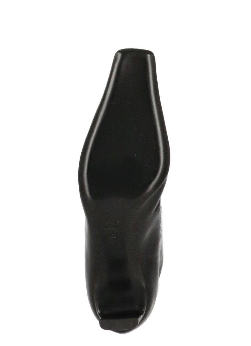 Khaite High-Shaft Leather Boots With Glossy Finish