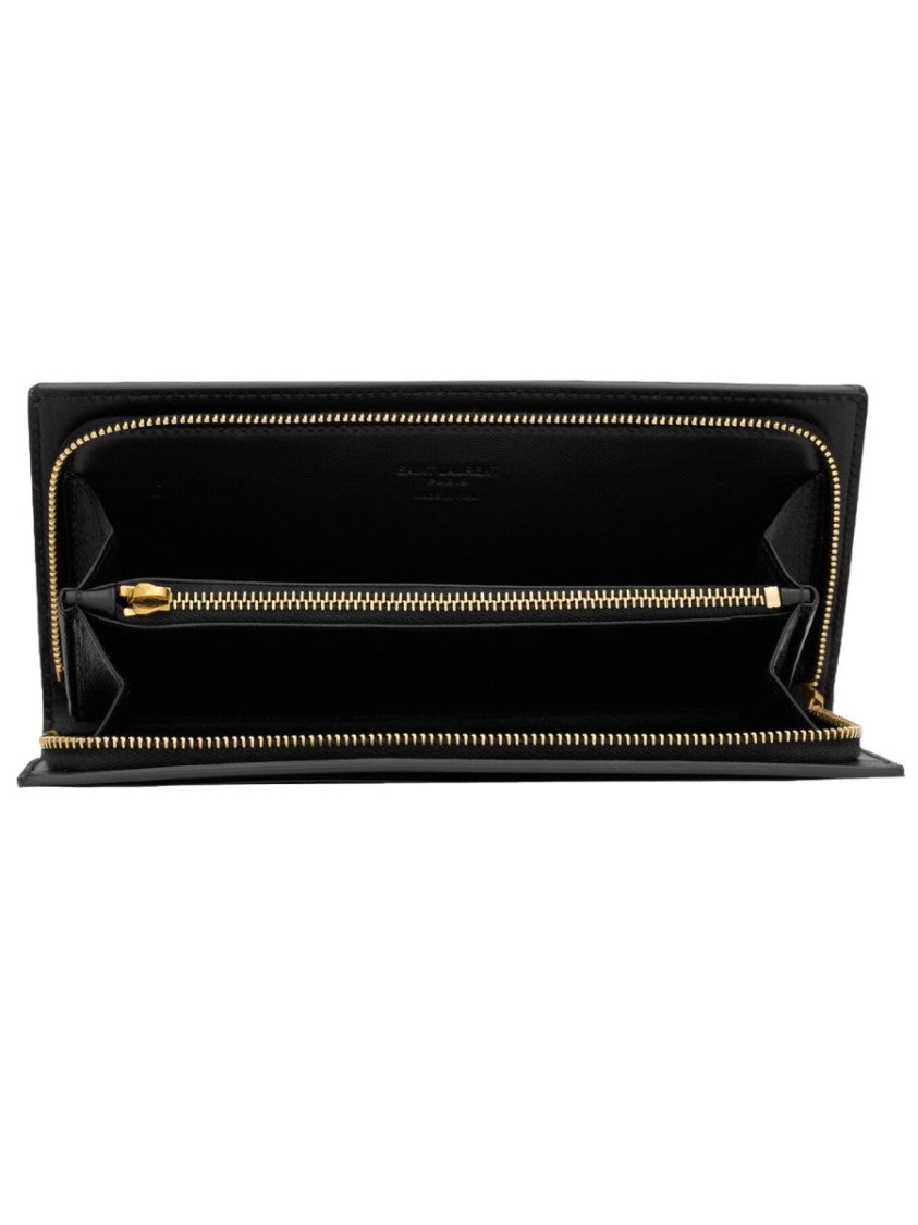 Saint Laurent Smooth Calf Leather Zip-Around Wallet