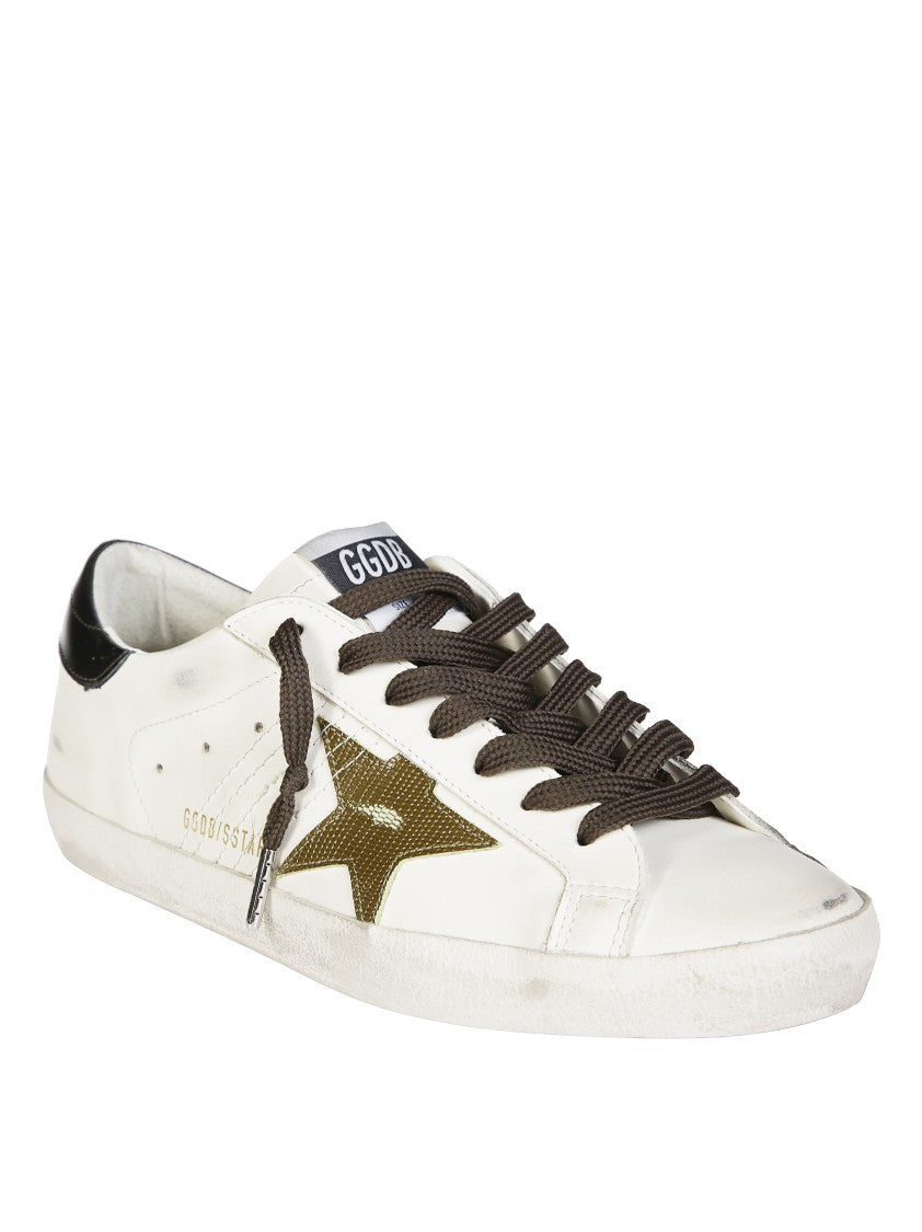Golden Goose Superstar Leather And Star Laminated Heel Sneakers