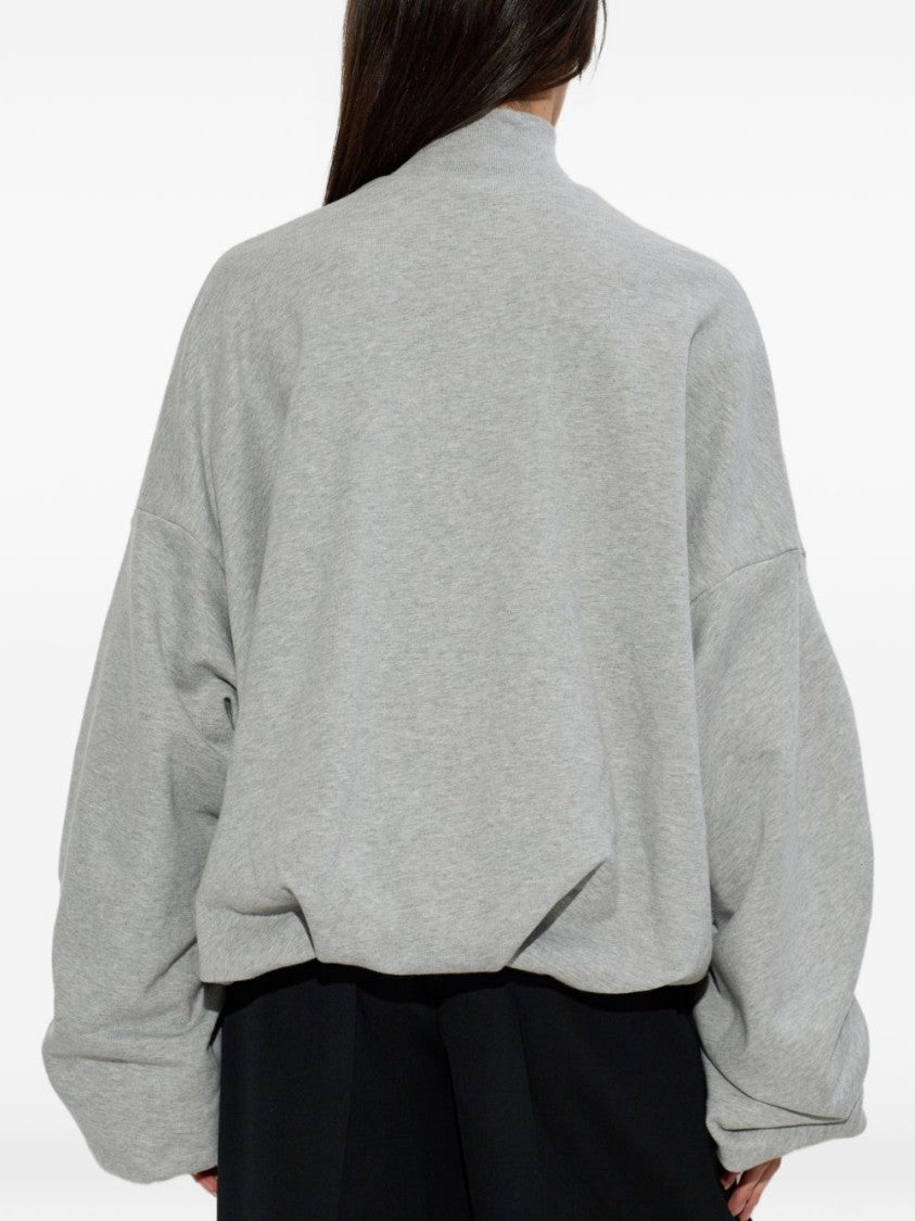Dries Van Noten Relaxed Oversized Jacket With Ruched Sleeves