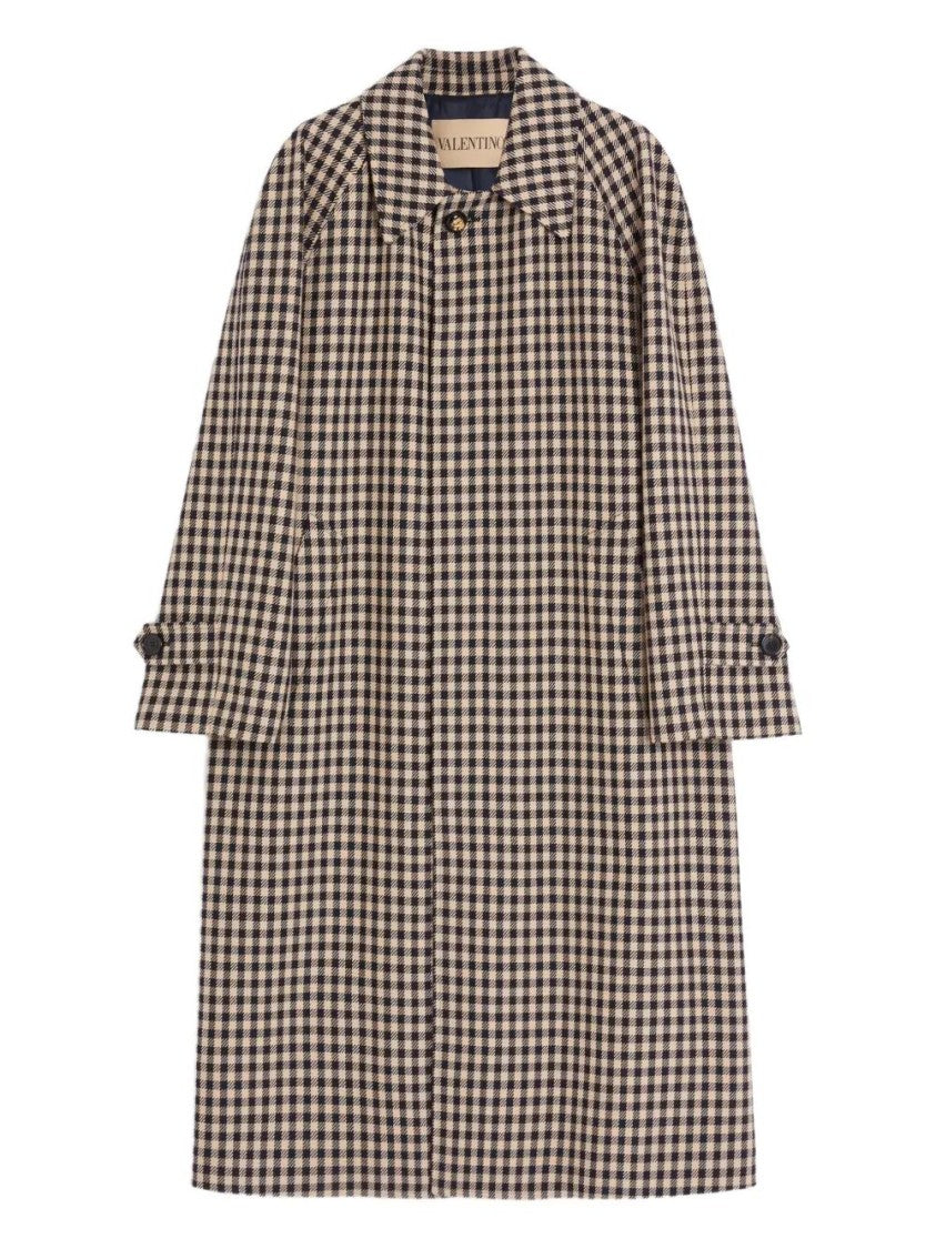 Valentino Relaxed Fit Check Coat