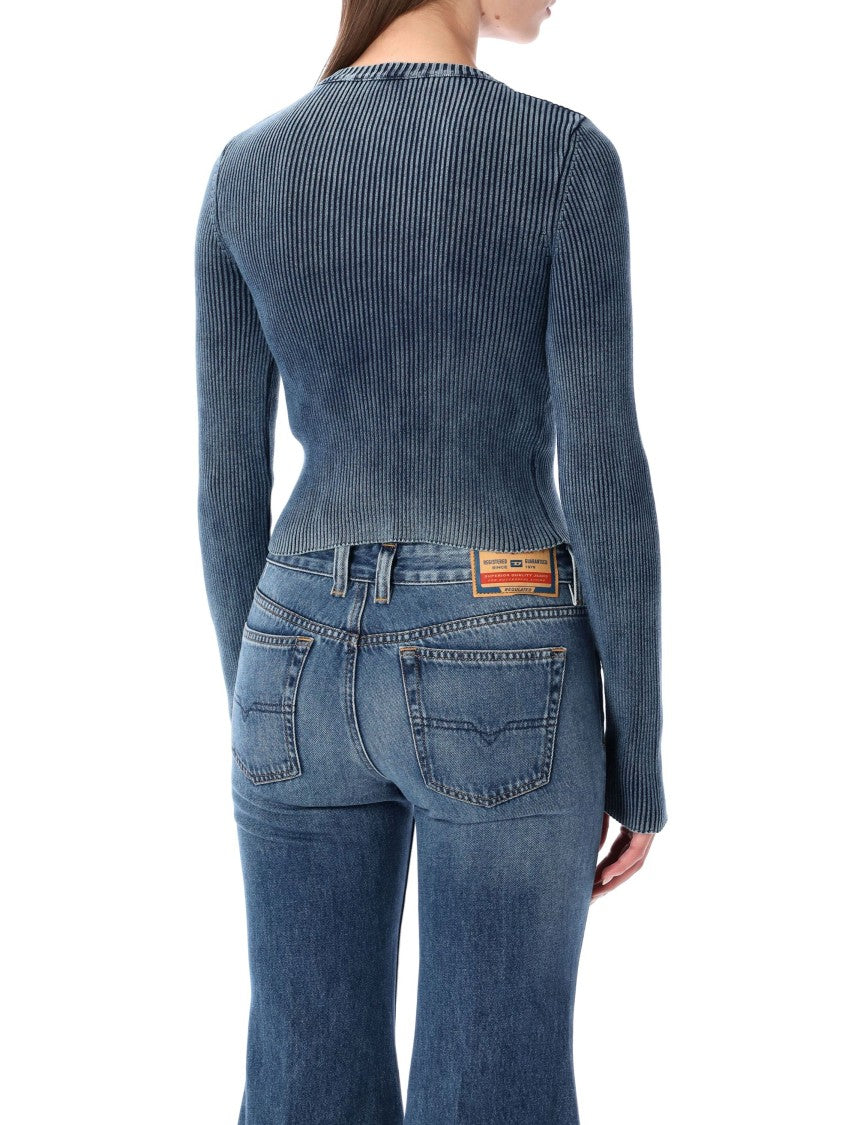 Diesel M-Anchor-A Ribbed Knit Crop Top