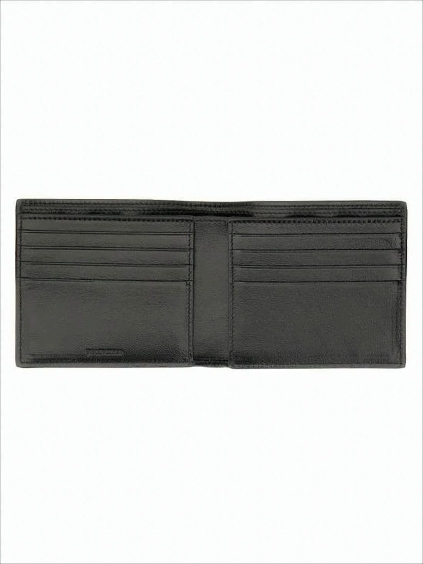 Balenciaga Textured Bifold Wallet With Minimalist Design