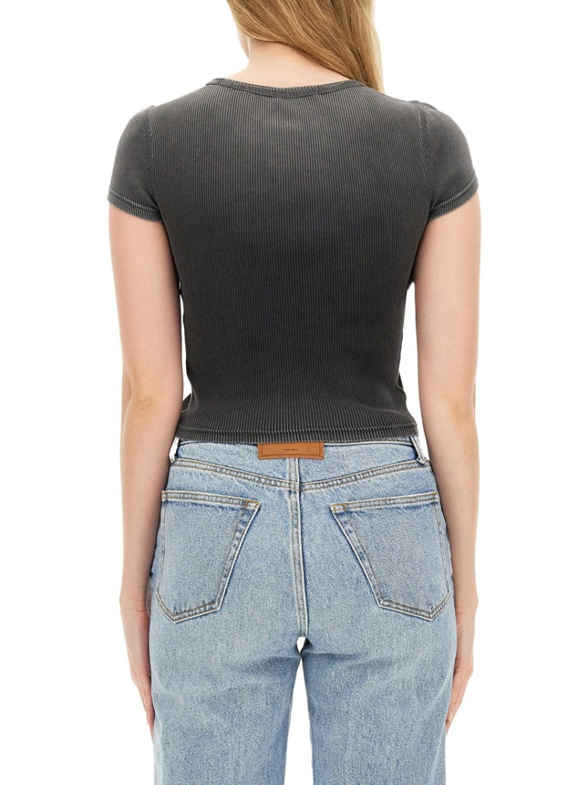 Alexander Wang Rhinestone Logo T-Shirt