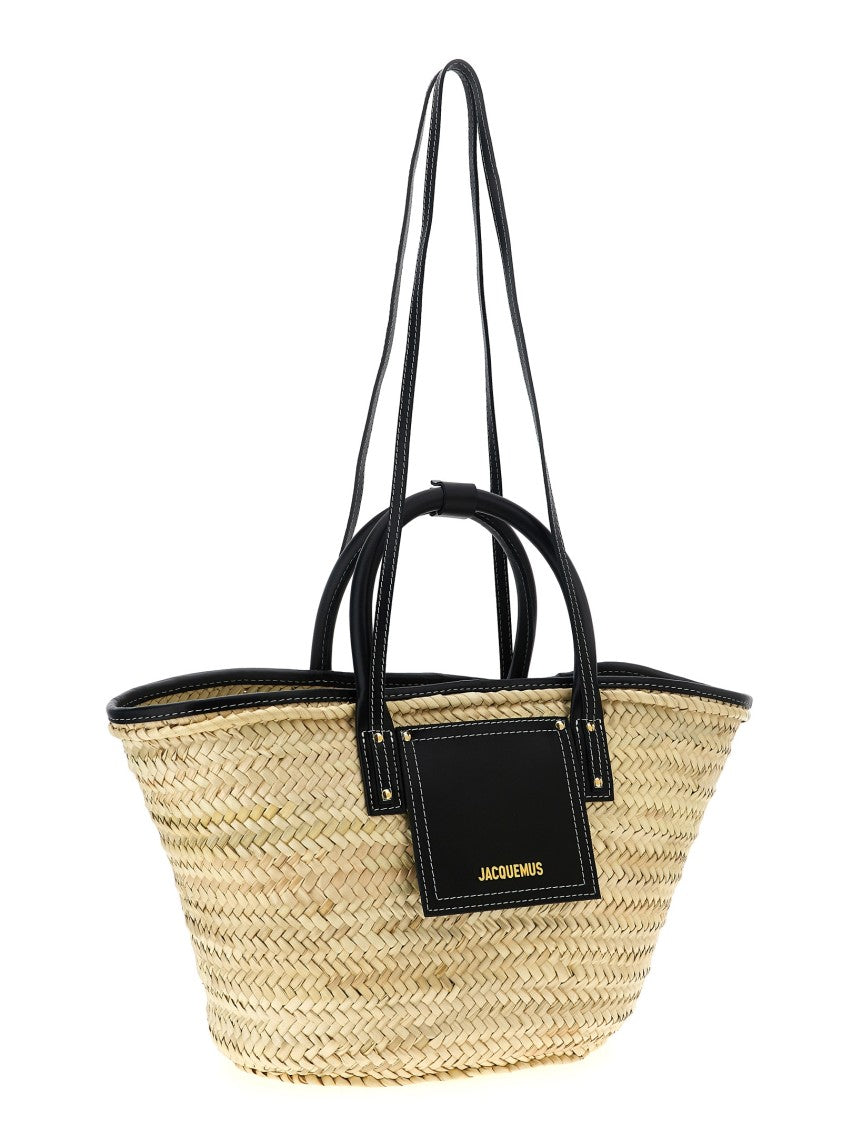 Jacquemus 'Le Panier Soli' Woven Straw Shopping Bag