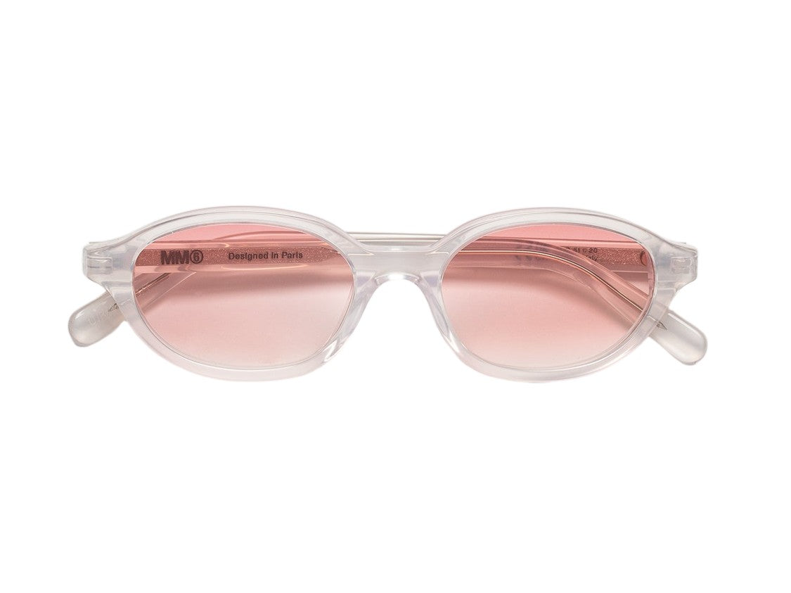 Retrosuperfuture Pink Lunettes 2 Translucent Acetate Gradient Round Sunglasses