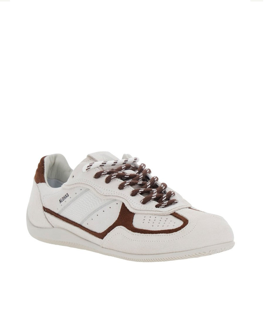 Alohas Low-Top Suede Sneakers With Rounded Toe And Logo Detail