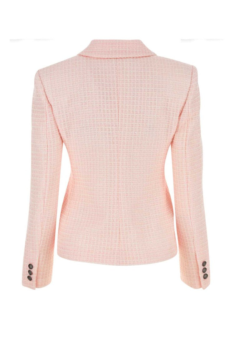 Alessandra Rich Light Pink Tweed Blazer