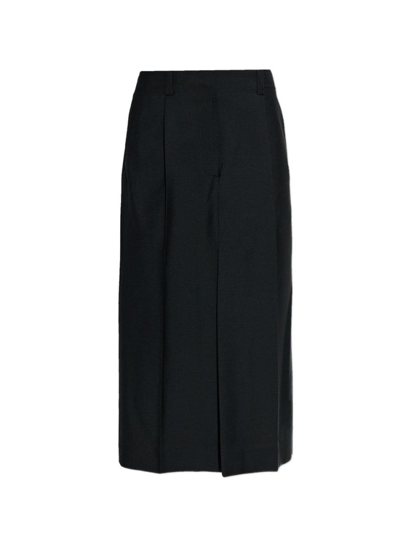 Givenchy Black Silk And Nylon Midi Skirt