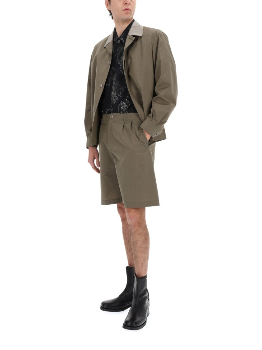 Our Legacy Neutrals Bridge Relaxed Fit Pleated Shorts