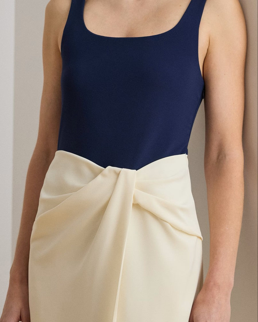 Lauren Ralph Lauren Natural Double Crepe Slim Dress