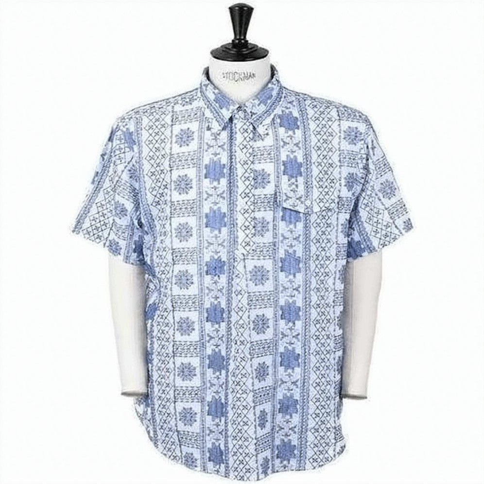 Engineered Garments Patterned Short-Sleeve Shirt With Button-Down Collar