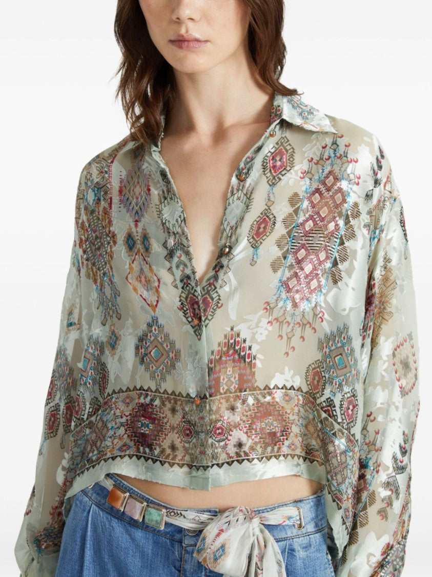 Ermanno Scervino Abstract Patterned Shirt With Button Closure