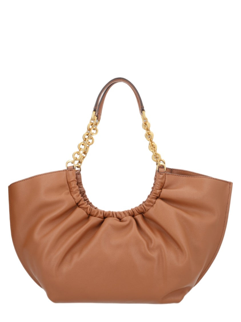 Michael Michael Kors Large Cow Leather Tote With Gathered Design And Gold-Tone Accents