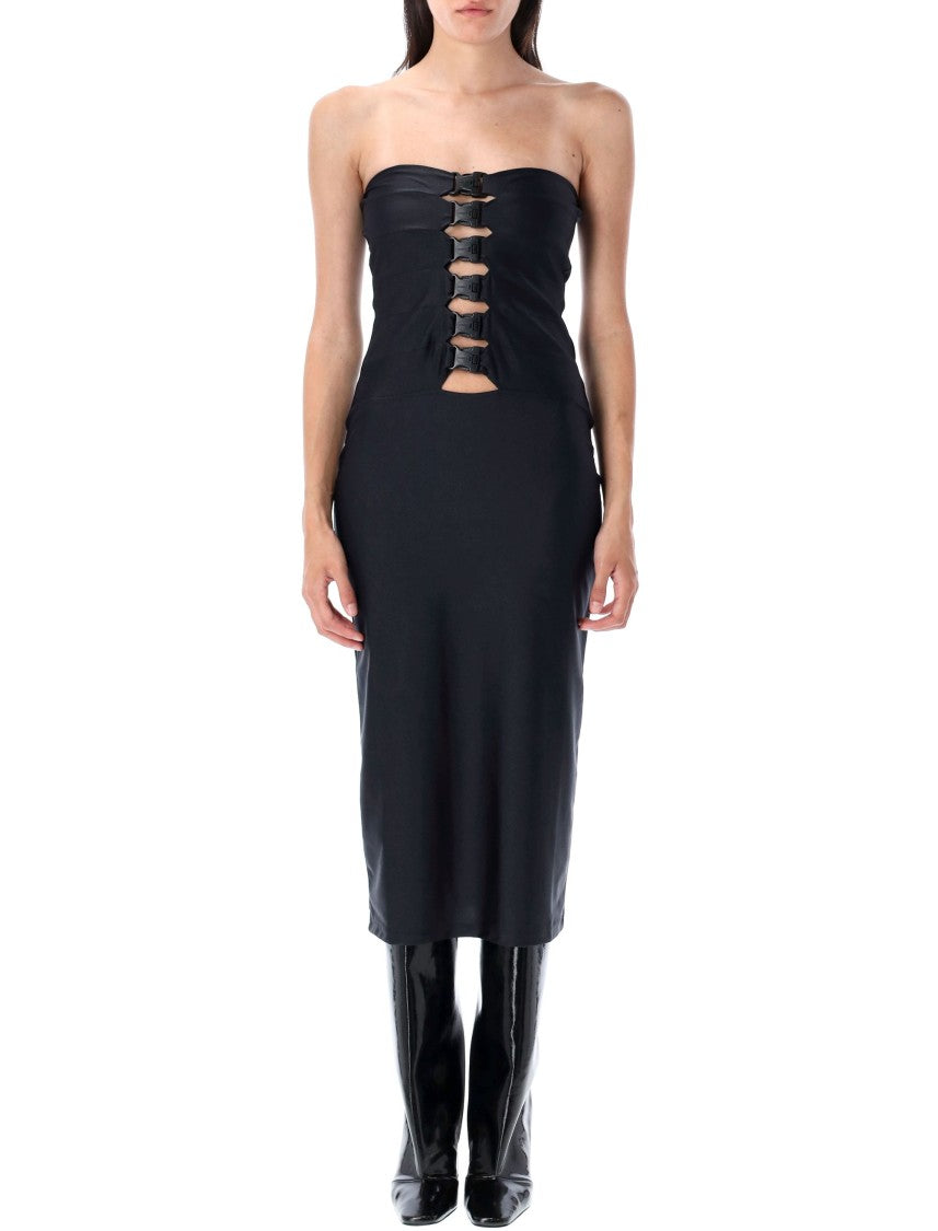 Coperni Multi Buckle Midi Dress