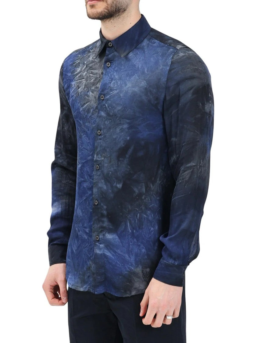 Yes London Blue Viscose Shirt