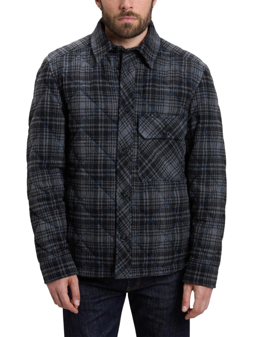 Woolrich Checked Quilted Padded Shirt Jacket