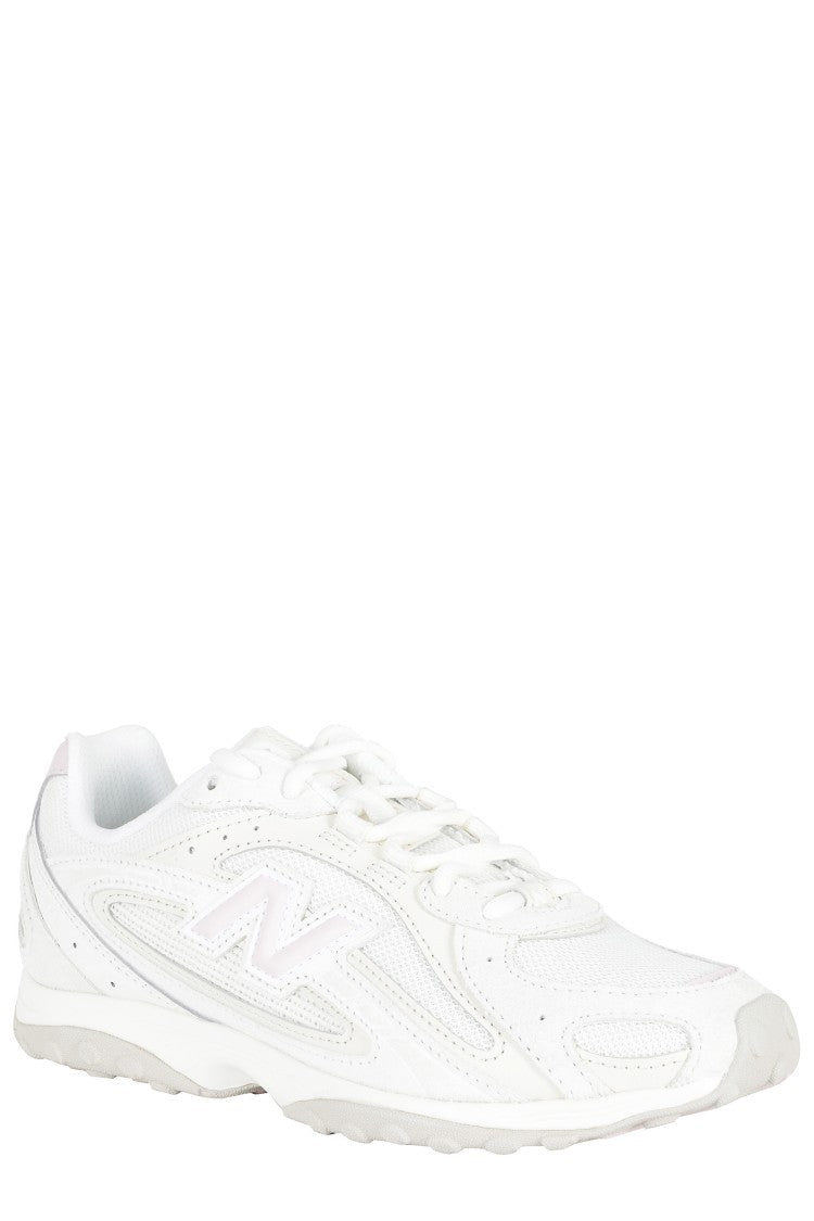 New Balance White 204 Polyester Suede Sneakers