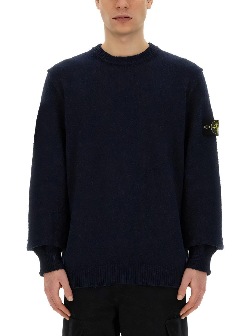 Stone Island Black Crew Neck Sweater