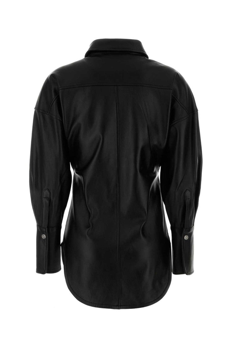 Blumarine Black Leather Shirt
