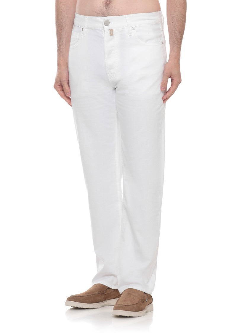Jacob Cohen White Edo Cotton Jeans