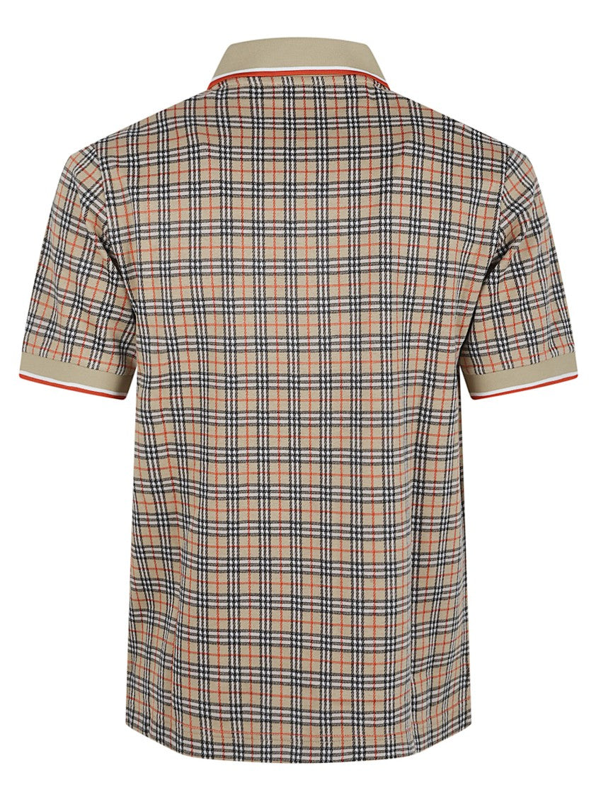 Burberry Checkered Pattern Polo Shirt