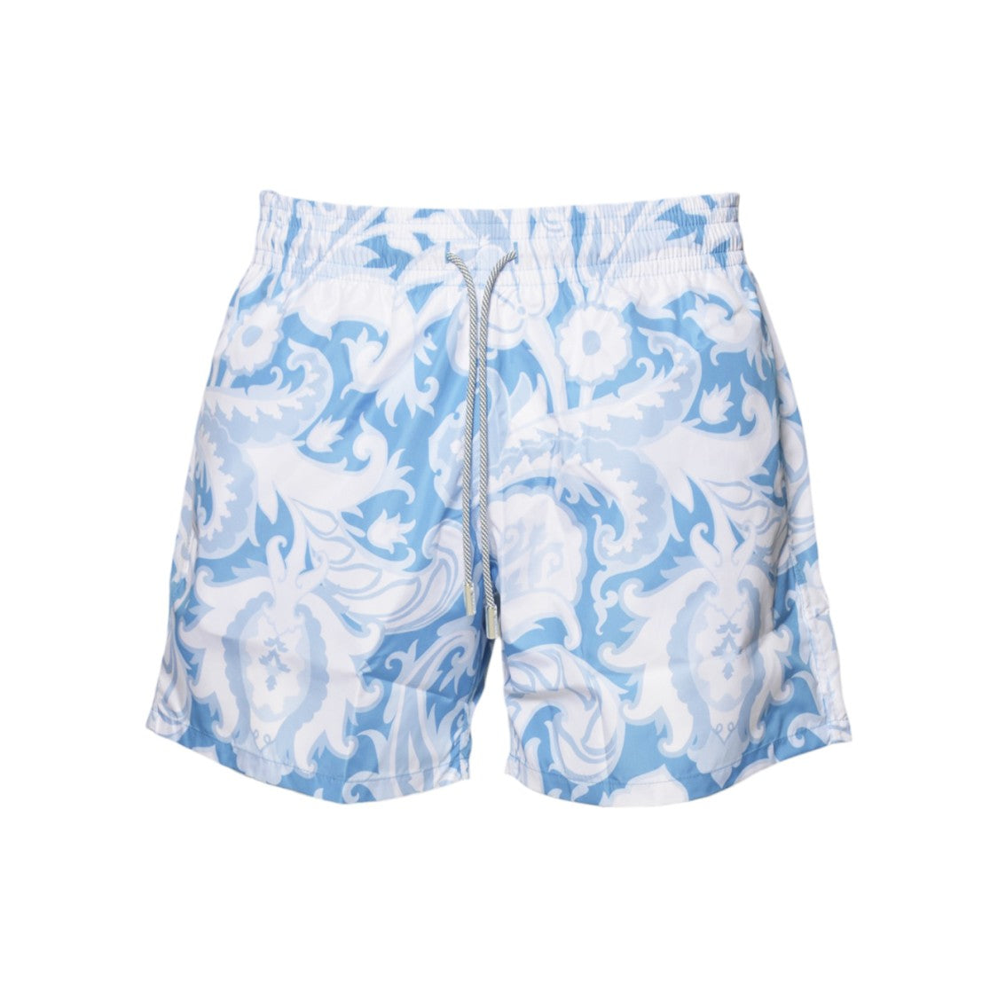 Etro Beach Bermuda Shorts Print Floral Light Blue