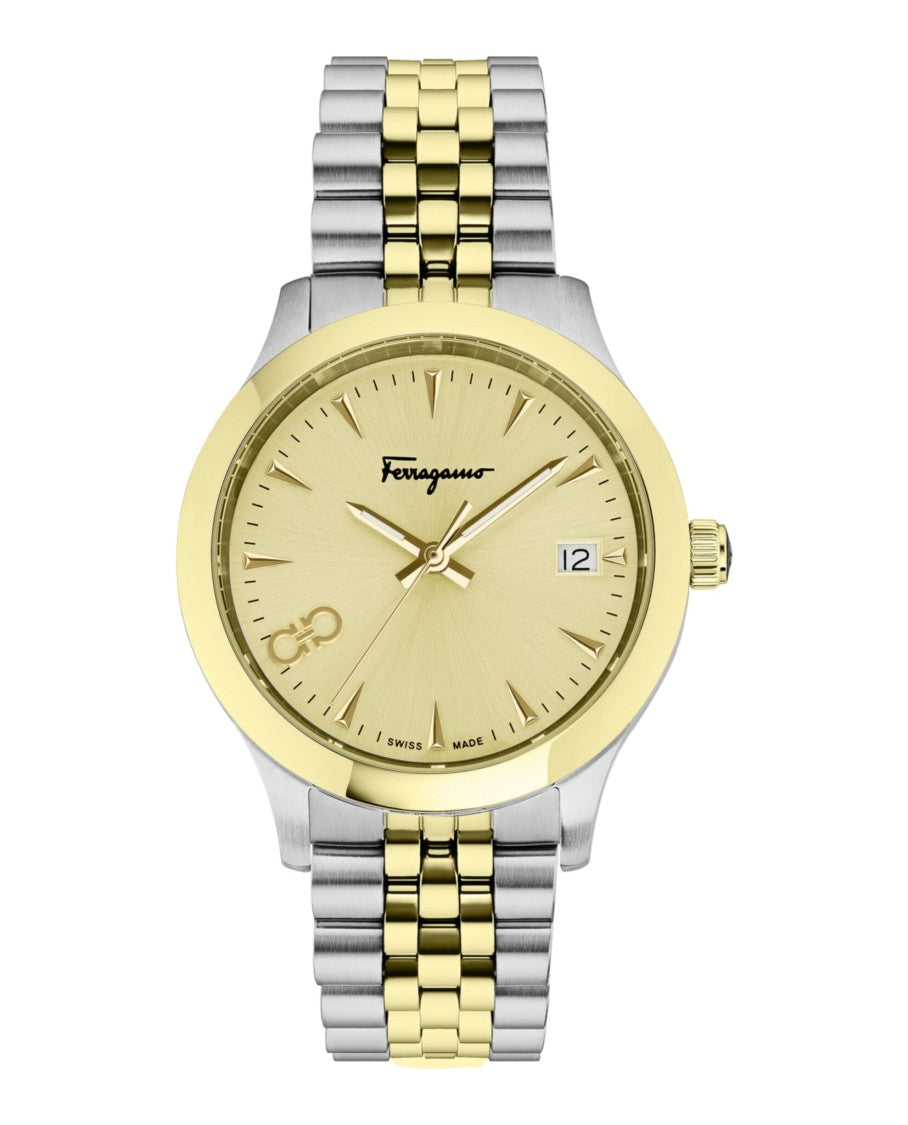 Ferragamo Duo Gold Silver Two-Tone Watch