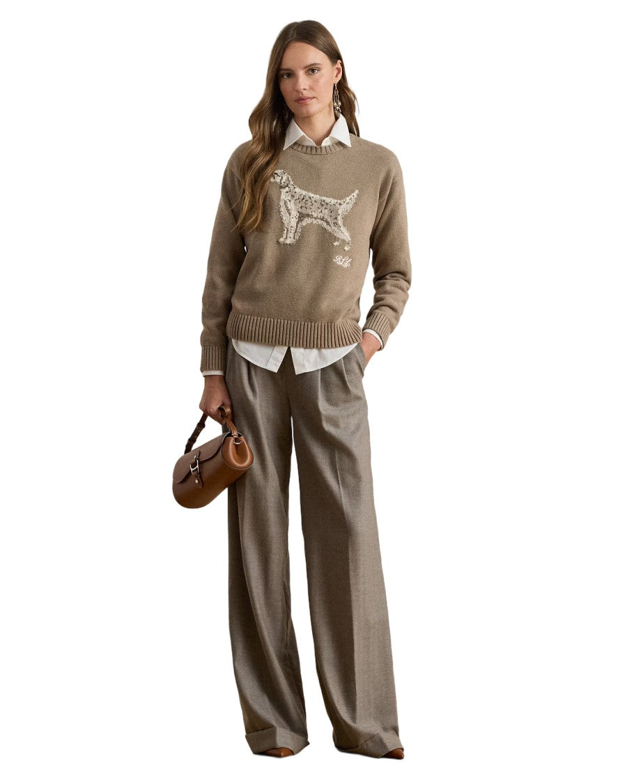 Lauren Ralph Lauren Riednee Long Sleeve Pullover With Ribbed Details
